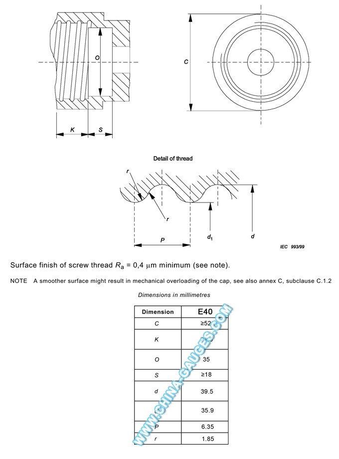 E40 Lamp Cap Torque Gauge